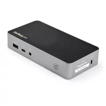 StarTech.com USB-C dokas – dviejų monitorių 1080p HDMI nešiojamojo kompiuterio dokų stotis – 65W galios tiekimas – 1x USB-C, 3x USB-A, Ethernet – dviejų vaizdo ekranų USB 3.1 Gen 1 Type-C dokas – Mac ir Windows