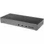 StarTech.com USB-C dokavimo stotelė - trys 4K monitoriai, USB Type-C dokas - 100W galios tiekimas - DP 1.4 Alt Mode ir DSC, 2x DisplayPort 1.4/HDMI 2.0 - 6xUSB (2x 10Gbps) - Windows/Chrome