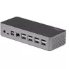 StarTech.com USB-C dokas - 4K 60Hz keturi monitoriai DisplayPort ir HDMI - universali USB-C dokavimo stotelė su 100W galios tiekimu - USB šakotuvas su 1x USB-C ir 3x USB-A, Ethernet, garsu
