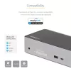 StarTech.com USB-C dokas - 4K 60Hz keturi monitoriai DisplayPort ir HDMI - universali USB-C dokavimo stotelė su 100W galios tiekimu - USB šakotuvas su 1x USB-C ir 3x USB-A, Ethernet, garsu