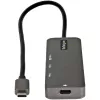 StarTech.com USB-C kelių prievadų adapteris – USB-C į HDMI 2.0b 4K 60Hz (HDR10), 100W Power Delivery perdavimas, 4 prievadų USB 3.0 šakotuvas – USB Type-C mini dokas – 30 cm ilgio kabelis