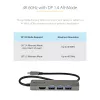 StarTech.com USB-C kelių prievadų adapteris – USB-C į HDMI 2.0b 4K 60Hz (HDR10), 100W Power Delivery perdavimas, 4 prievadų USB 3.0 šakotuvas – USB Type-C mini dokas – 30 cm ilgio kabelis