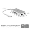 StarTech.com USB-C kelių prievadų adapteris – USB-C kelioninis dokas su 4K HDMI, 60 W maitinimo perdavimu, GbE, 2 prievadų USB-A 3.0 šakotuvu – nešiojamas mini USB Type-C dokas nešiojamam kompiuteriui – baltas