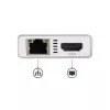StarTech.com USB-C kelių prievadų adapteris – USB-C kelioninis dokas su 4K HDMI, 60 W maitinimo perdavimu, GbE, 2 prievadų USB-A 3.0 šakotuvu – nešiojamas mini USB Type-C dokas nešiojamam kompiuteriui – baltas