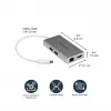 StarTech.com USB-C kelių prievadų adapteris – USB-C kelioninis dokas su 4K HDMI, 60 W maitinimo perdavimu, GbE, 2 prievadų USB-A 3.0 šakotuvu – nešiojamas mini USB Type-C dokas nešiojamam kompiuteriui – baltas