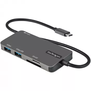 StarTech.com USB-C kelių prievadų adapteris - USB-C į 4K HDMI, 100W Power Delivery, SD/MicroSD lizdas, 3 prievadų USB 3.0 šakotuvas - USB Type-C mini dokas - 30 cm ilgio laidas