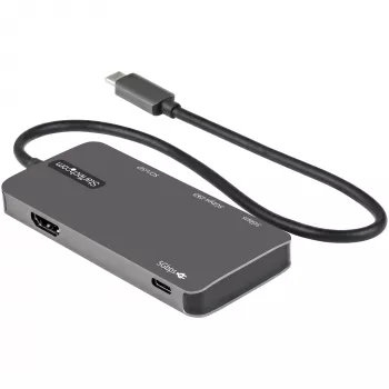 StarTech.com USB-C kelių prievadų adapteris - USB-C į 4K HDMI, 100W Power Delivery, SD/MicroSD lizdas, 3 prievadų USB 3.0 šakotuvas - USB Type-C mini dokas - 30 cm ilgio laidas