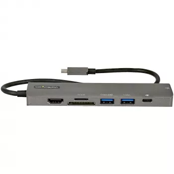 StarTech.com USB-C kelių prievadų adapteris, USB-C į 4K 60Hz HDMI, Gigabit Ethernet ir 100W nešiojamojo kompiuterio įkrovimas, skirtas Macbook Pro / Air ir Windows