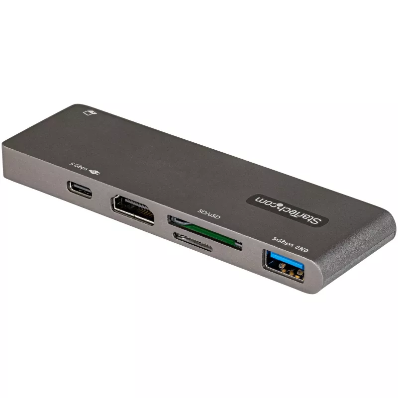 StarTech.com USB-C kelių prievadų adapteris, skirtas MacBook Pro/Air – USB Type-C į 4K HDMI, 100W Power Delivery, SD/MicroSD lizdas, 2 prievadų USB 3.0 šakotuvas – nešiojamas USB-C mini dokas