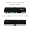StarTech.com USB-C kelių prievadų adapteris – USB-C į 4K 60Hz HDMI 2.0, 100W PD įkrovimas, 3 prievadų USB 3.0 šakotuvas, garsas – USB-C mini dokas – nešiojamas USB Type-C kelioninis dokas