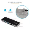 StarTech.com USB-C kelių prievadų adapteris – USB-C į 4K 60Hz HDMI 2.0, 100W PD įkrovimas, 3 prievadų USB 3.0 šakotuvas, garsas – USB-C mini dokas – nešiojamas USB Type-C kelioninis dokas
