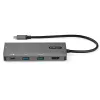 StarTech.com USB-C kelių prievadų adapteris – 10Gbps USB Type-C mini dokas su 4K 30Hz HDMI – 100W maitinimo perdavimas – 3 prievadų USB šakotuvas, GbE – USB 3.1/3.2 Gen 2 nešiojamojo kompiuterio dokas – 25 cm kabelis