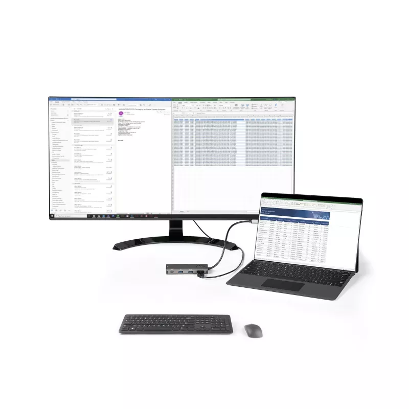 StarTech.com USB-C kelių prievadų adapteris – 10Gbps USB Type-C mini dokas su 4K 30Hz HDMI – 100W maitinimo perdavimas – 3 prievadų USB šakotuvas, GbE – USB 3.1/3.2 Gen 2 nešiojamojo kompiuterio dokas – 25 cm kabelis