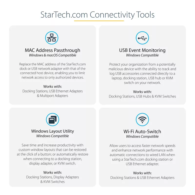 StarTech.com USB-C kelių prievadų adapteris – 10Gbps USB Type-C mini dokas su 4K 30Hz HDMI – 100W maitinimo perdavimas – 3 prievadų USB šakotuvas, GbE – USB 3.1/3.2 Gen 2 nešiojamojo kompiuterio dokas – 25 cm kabelis