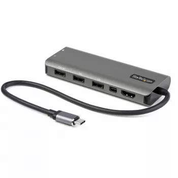 StarTech.com USB-C kelių prievadų adapteris - USB-C į HDMI arba Mini DisplayPort 4K 60Hz, 100W PD perdavimas, 4 prievadų 10Gbps USB šakotuvas - USB Type-C mini dokas - su 30 cm laidu