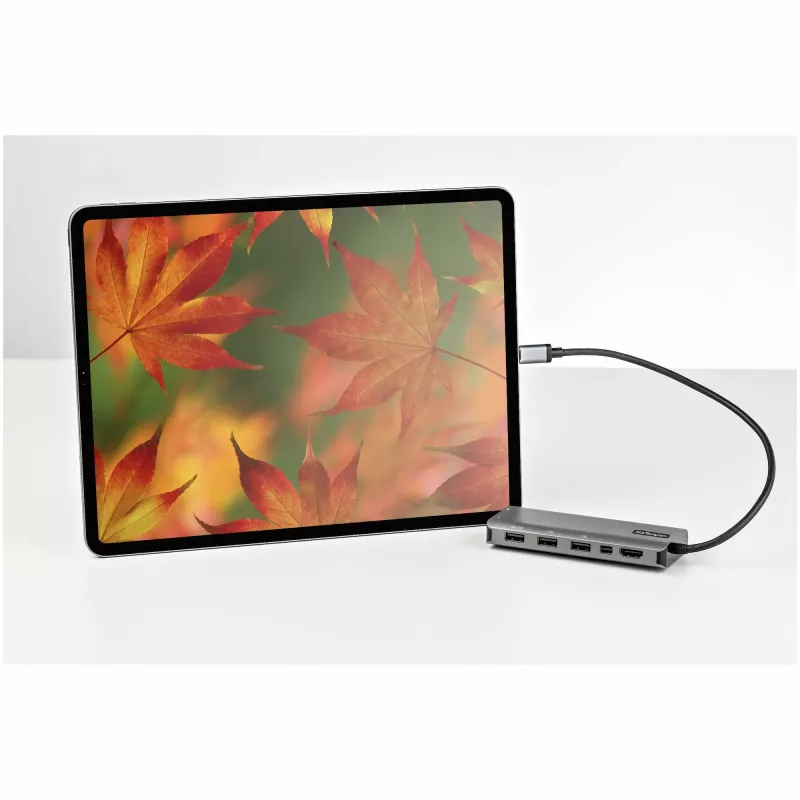 StarTech.com USB-C kelių prievadų adapteris - USB-C į HDMI arba Mini DisplayPort 4K 60Hz, 100W PD perdavimas, 4 prievadų 10Gbps USB šakotuvas - USB Type-C mini dokas - su 30 cm laidu