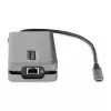 StarTech.com USB-C kelių prievadų adapteris – HDMI/VGA – 4K 60Hz – 3 prievadų USB centras – 100W Power Delivery perdavimas – GbE – kelioninė mini dokavimo stotelė su įkrovimu – 1 pėdos/30 cm apvyniojamas kabelis