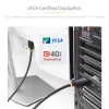 StarTech.com 1 m DisplayPort 2.1 laidas, VESA sertifikuotas DP40, UHBR10/HDR/HDCP 2.2, 8K 60Hz/4K 144Hz su DSC 1.2a, 40Gbps, DP 2.1 laidas, UHD monitoro laidas, M/M