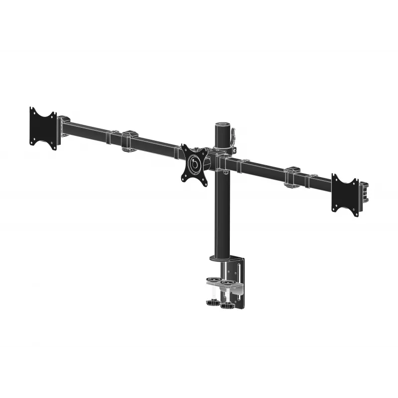 iiyama DS1003C-B1 trijų monitorių stovas 68.6 cm (27 inch) juodas