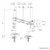 Neomounts DS60-600BL1 Monitor laikiklis 10-32 colių - Quick-fix - 180° stabdis