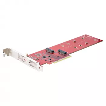 StarTech.com DUAL-M2-PCIE-CARD-B Dvigubas M.2 PCIe SSD adapteris, PCIe x8/x16, PCI Express 4.0, 7,8 GB/s vienam diskui, reikalingas bifurkavimas