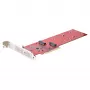 StarTech.com DUAL-M2-PCIE-CARD-B Dvigubas M.2 PCIe SSD adapteris, PCIe x8/x16, PCI Express 4.0, 7,8 GB/s vienam diskui, reikalingas bifurkavimas