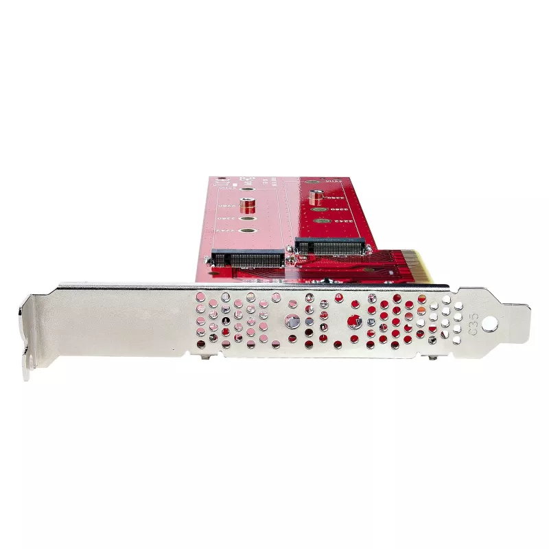 StarTech.com DUAL-M2-PCIE-CARD-B Dvigubas M.2 PCIe SSD adapteris, PCIe x8/x16, PCI Express 4.0, 7,8 GB/s vienam diskui, reikalingas bifurkavimas