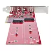 StarTech.com DUAL-M2-PCIE-CARD-B Dvigubas M.2 PCIe SSD adapteris, PCIe x8/x16, PCI Express 4.0, 7,8 GB/s vienam diskui, reikalingas bifurkavimas