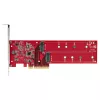 StarTech.com DUAL-M2-PCIE-CARD-B Dvigubas M.2 PCIe SSD adapteris, PCIe x8/x16, PCI Express 4.0, 7,8 GB/s vienam diskui, reikalingas bifurkavimas