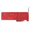 StarTech.com DUAL-M2-PCIE-CARD-B Dvigubas M.2 PCIe SSD adapteris, PCIe x8/x16, PCI Express 4.0, 7,8 GB/s vienam diskui, reikalingas bifurkavimas