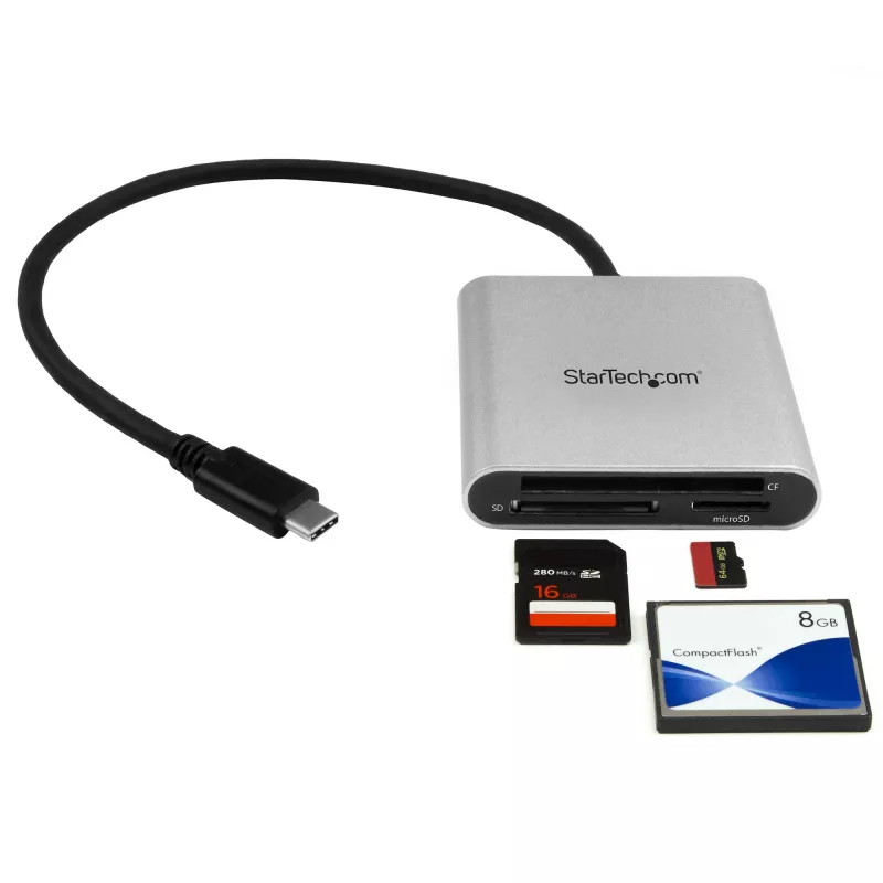 StarTech.com USB 3.0 kortelių skaitytuvas / rašytuvas su USB-C – SD, microSD, CompactFlash