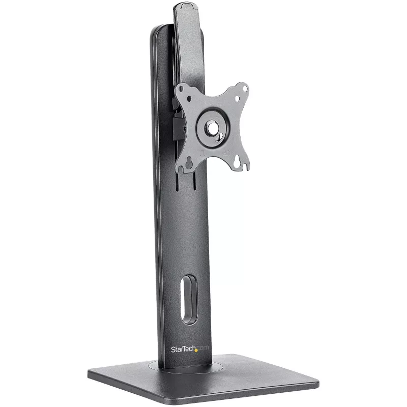 StarTech.com laisvai pastatomas monitoriaus stovas – reguliuojamo aukščio monitoriaus stovas – VESA laikikliams iki 32 colių (7 kg) – ergonomiškas monitoriaus stovas ant stalo – pakreipimas / pasukimas / sukimas
