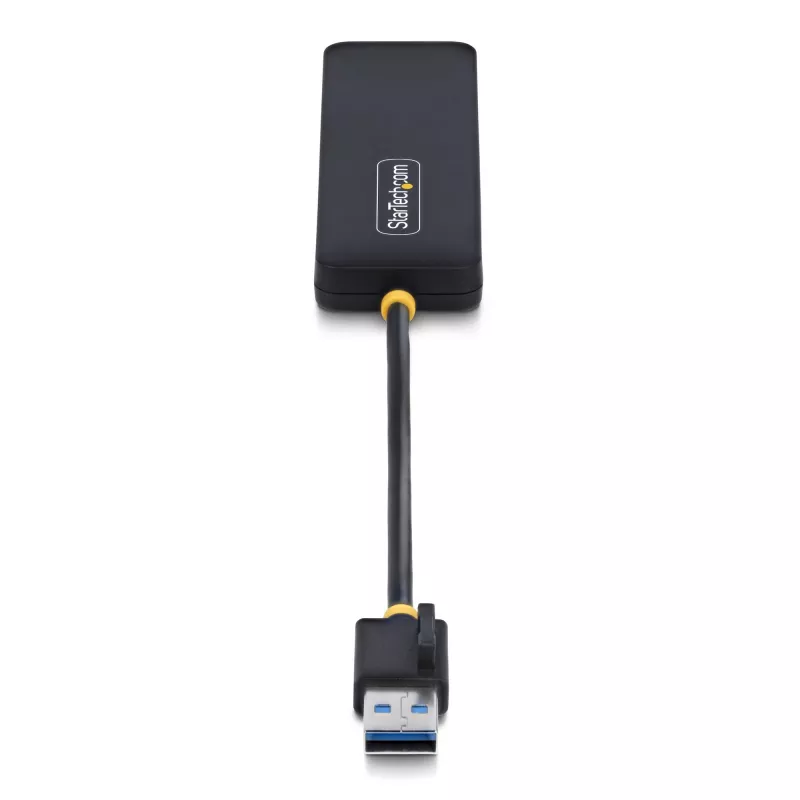StarTech.com 4 prievadų USB-A šakotuvas, 5Gbps, maitinamas iš magistralės, mažas kelioninis mini USB šakotuvas, kelių prievadų USB 3.0 skirstytuvas, nešiojamas USB šakotuvas, apsauga nuo perkrovos (OCP)