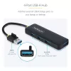 StarTech.com 4 prievadų USB-A šakotuvas, 5Gbps, maitinamas iš magistralės, mažas kelioninis mini USB šakotuvas, kelių prievadų USB 3.0 skirstytuvas, nešiojamas USB šakotuvas, apsauga nuo perkrovos (OCP)
