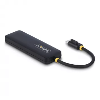 StarTech.com 4 prievadų USB-C šakotuvas, 5Gbps, USB-C į 4x USB-A, maitinamas iš magistralės, mažas kelioninis mini šakotuvas, kelių prievadų USB 3.0 skirstytuvas, nešiojamas šakotuvas, apsauga nuo viršsrovių