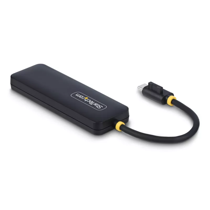 StarTech.com 4 prievadų USB-C šakotuvas, 5Gbps, USB-C į 4x USB-A, maitinamas iš magistralės, mažas kelioninis mini šakotuvas, kelių prievadų USB 3.0 skirstytuvas, nešiojamas šakotuvas, apsauga nuo viršsrovių