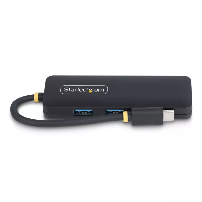 StarTech.com 4 prievadų USB-C šakotuvas, 5Gbps, USB-C į 4x USB-A, maitinamas iš magistralės, mažas kelioninis mini šakotuvas, kelių prievadų USB 3.0 skirstytuvas, nešiojamas šakotuvas, apsauga nuo viršsrovių