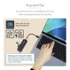 StarTech.com 4 prievadų USB-C šakotuvas, 5Gbps, USB-C į 4x USB-A, maitinamas iš magistralės, mažas kelioninis mini šakotuvas, kelių prievadų USB 3.0 skirstytuvas, nešiojamas šakotuvas, apsauga nuo viršsrovių