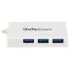 StarTech.com 4 prievadų USB-C šakotuvas su 1x USB-C ir 3x USB-A prievadais (SuperSpeed 5Gbps) – USB maitinamas – nešiojamas USB 3.0 adapteris – USB 3.2 Gen 1 Type-C šakotuvas – baltas