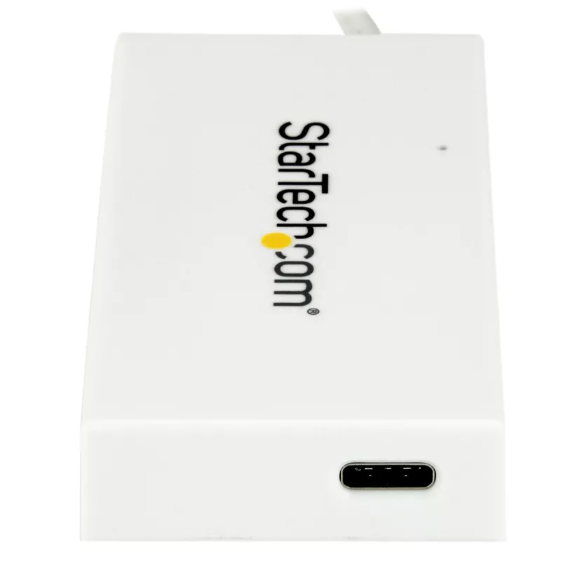 StarTech.com 4 prievadų USB-C šakotuvas su 1x USB-C ir 3x USB-A prievadais (SuperSpeed 5Gbps) – USB maitinamas – nešiojamas USB 3.0 adapteris – USB 3.2 Gen 1 Type-C šakotuvas – baltas