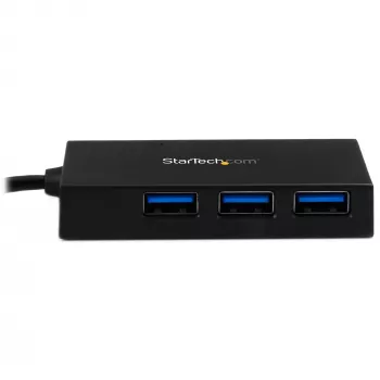 StarTech.com 4 prievadų USB-C šakotuvas su 4x USB-A prievadais (USB 3.0/3.1 Gen 1, 5 Gbps) - maitinamas iš magistralės arba iš tinklo - nešiojamas USB-C į USB-A BC 1.2 įkrovimo šakotuvas su maitinimo adapteriu