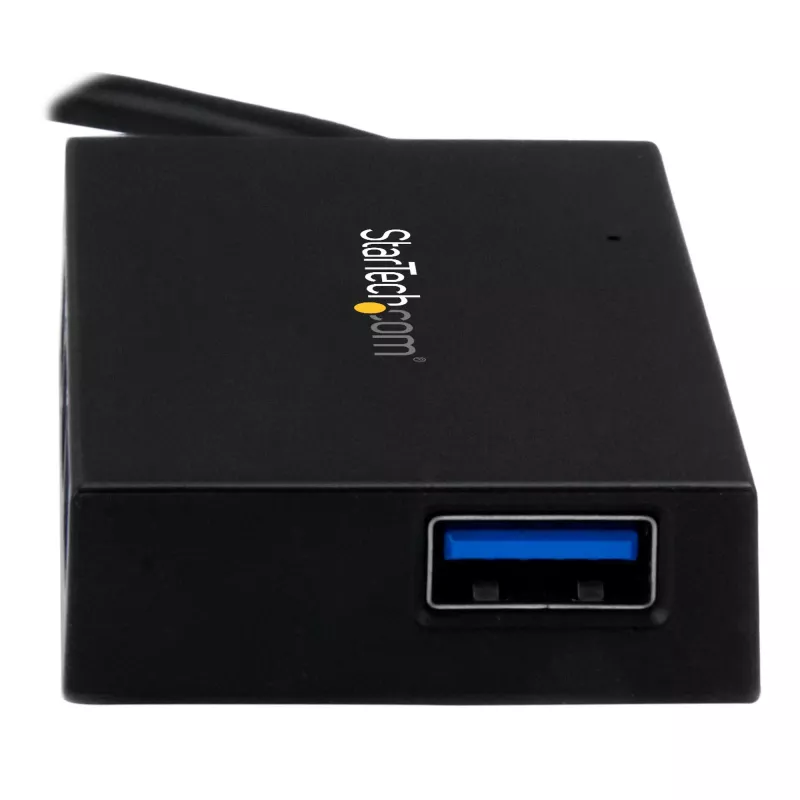 StarTech.com 4 prievadų USB-C šakotuvas su 4x USB-A prievadais (USB 3.0/3.1 Gen 1, 5 Gbps) - maitinamas iš magistralės arba iš tinklo - nešiojamas USB-C į USB-A BC 1.2 įkrovimo šakotuvas su maitinimo adapteriu