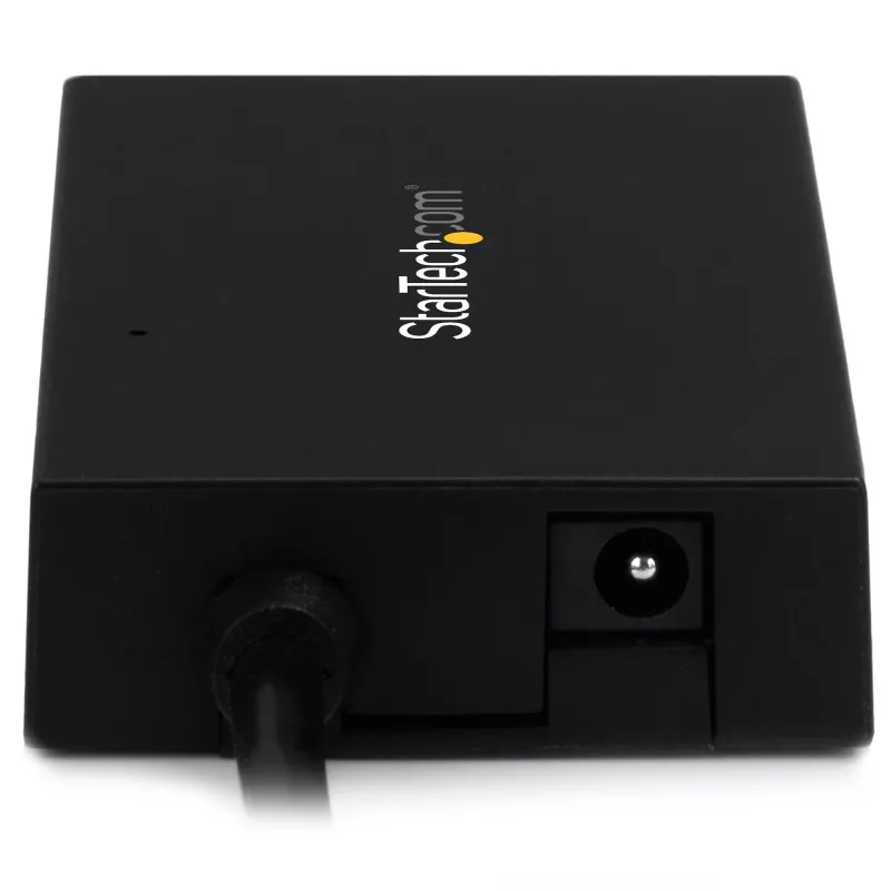 StarTech.com 4 prievadų USB-C šakotuvas su 4x USB-A prievadais (USB 3.0/3.1 Gen 1, 5 Gbps) - maitinamas iš magistralės arba iš tinklo - nešiojamas USB-C į USB-A BC 1.2 įkrovimo šakotuvas su maitinimo adapteriu