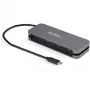 StarTech.com 4 prievadų USB-C centras – 3x USB-A / 1x USB-C – 5Gbps USB 3.0 Type-C centras (3.2/3.1 Gen 1) – maitinamas iš magistralės – nešiojamas USB-C į USB-A adapteris – 28,5 cm kabelis su kabelio tvarkykle