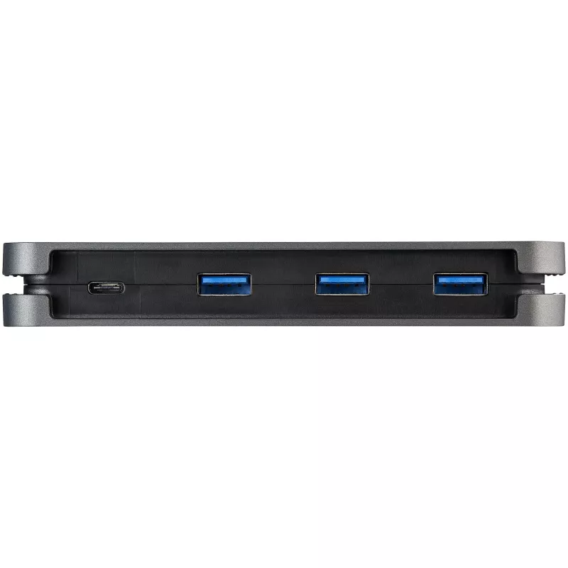 StarTech.com 4 prievadų USB-C centras – 3x USB-A / 1x USB-C – 5Gbps USB 3.0 Type-C centras (3.2/3.1 Gen 1) – maitinamas iš magistralės – nešiojamas USB-C į USB-A adapteris – 28,5 cm kabelis su kabelio tvarkykle