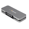 StarTech.com 4 prievadų USB-C centras – 3x USB-A / 1x USB-C – 5Gbps USB 3.0 Type-C centras (3.2/3.1 Gen 1) – maitinamas iš magistralės – nešiojamas USB-C į USB-A adapteris – 28,5 cm kabelis su kabelio tvarkykle