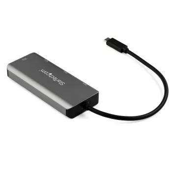 StarTech.com 4 prievadų USB-C centras su 2x USB A ir 2x USB C - SuperSpeed 10Gbps USB Type-C 3.2 Gen 2 centras - maitinamas iš USB - nešiojamas USB-C į USB adapterio centras - aliuminis - 25 cm laidas