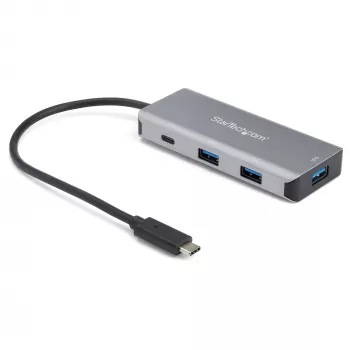 StarTech.com 4 prievadų USB-C šakotuvas su 3x USB-A ir 1x USB-C – SuperSpeed 10Gbps USB 3.2 Gen 2, maitinamas iš magistralės, kompaktiškas, aliuminis