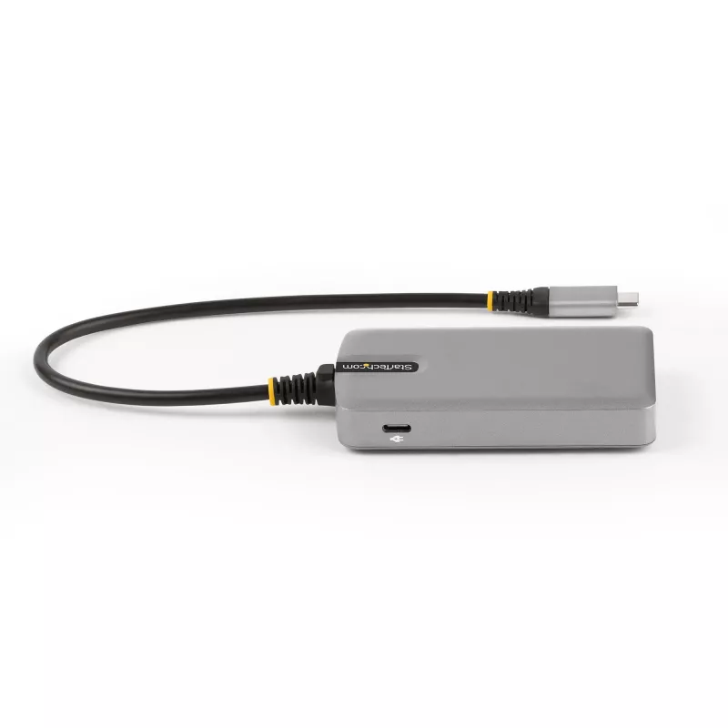 StarTech.com 4 prievadų USB-C šakotuvas su USB-C DP Alt Mode vaizdo išvestimi 4K 60Hz - 3x USB-A, 1x USB Type-C, 100W Power Delivery perdavimas, USB 3.2 10Gbps, 30cm kabelis, nešiojamas USB šakotuvas