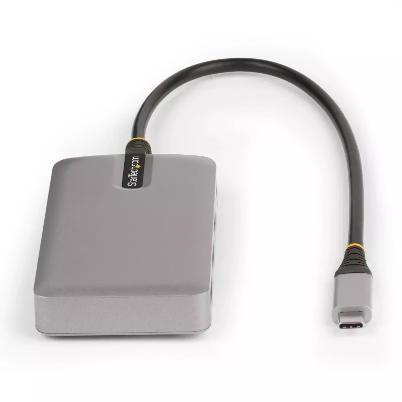 StarTech.com 4 prievadų USB-C šakotuvas su USB-C DP Alt Mode vaizdo išvestimi 4K 60Hz - 3x USB-A, 1x USB Type-C, 100W Power Delivery perdavimas, USB 3.2 10Gbps, 30cm kabelis, nešiojamas USB šakotuvas